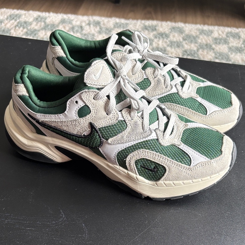 Nike AL8 Forest Green and Cream Athletic Shoes